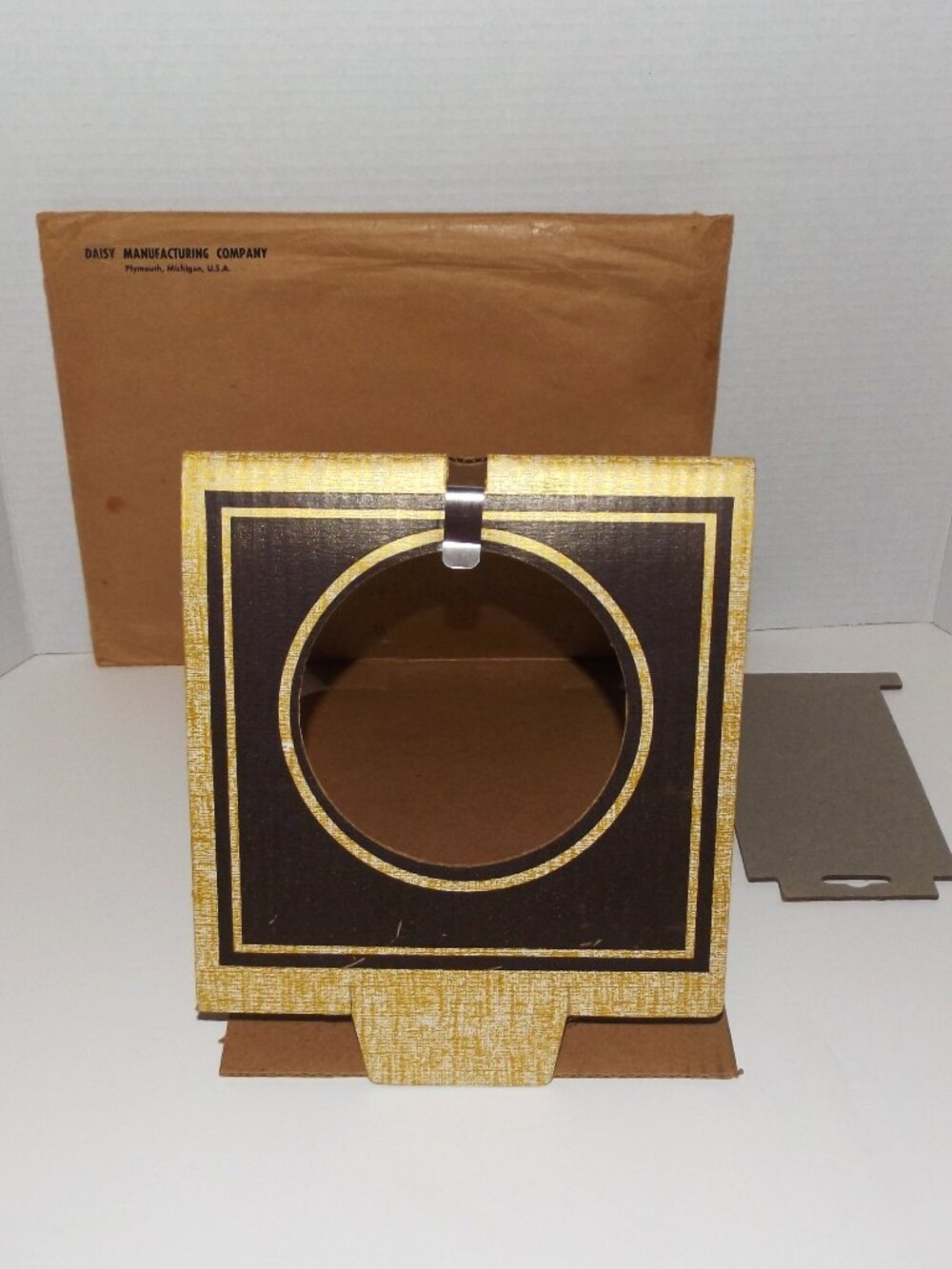 1960s Daisy Cardboard Cork Ball Bullet Trap & Original Envelope Unassembled